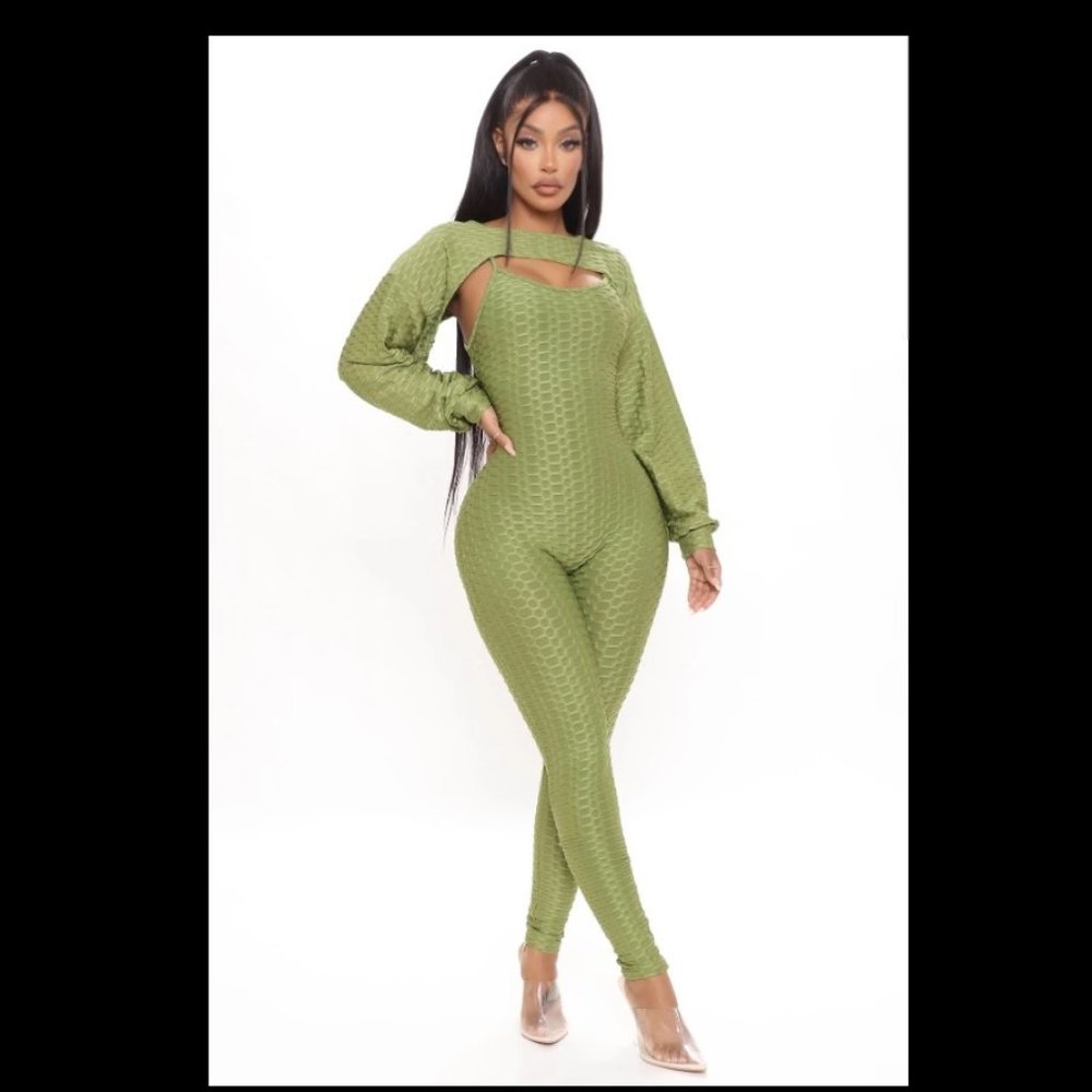 Get It Together Jumpsuit Set-Olive Fashion Nova